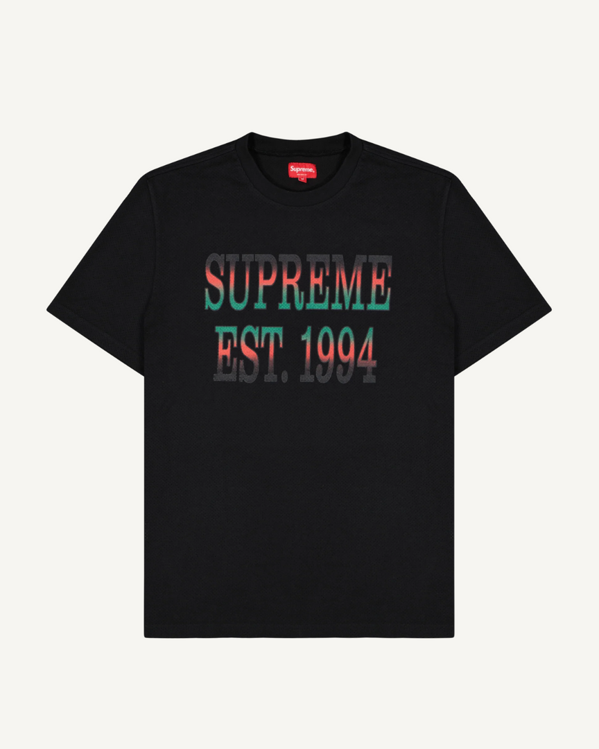 Supreme Cotton Mesh Gradient Logo Tee