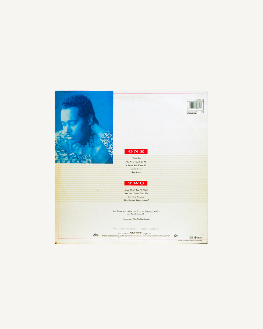 Luther Vandross – Any Love LP, UK 1988