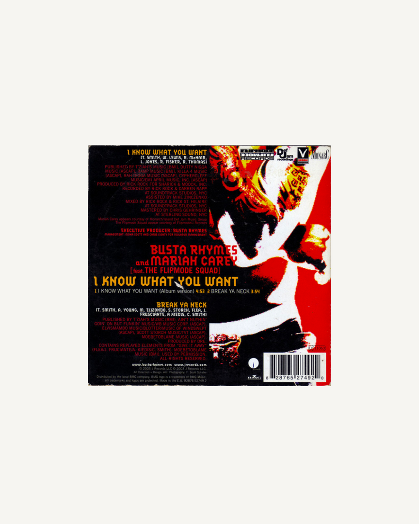 Busta Rhymes & Mariah Carey Feat. The Flipmode Squad – I Know What You Want (12" Single) UK 2003