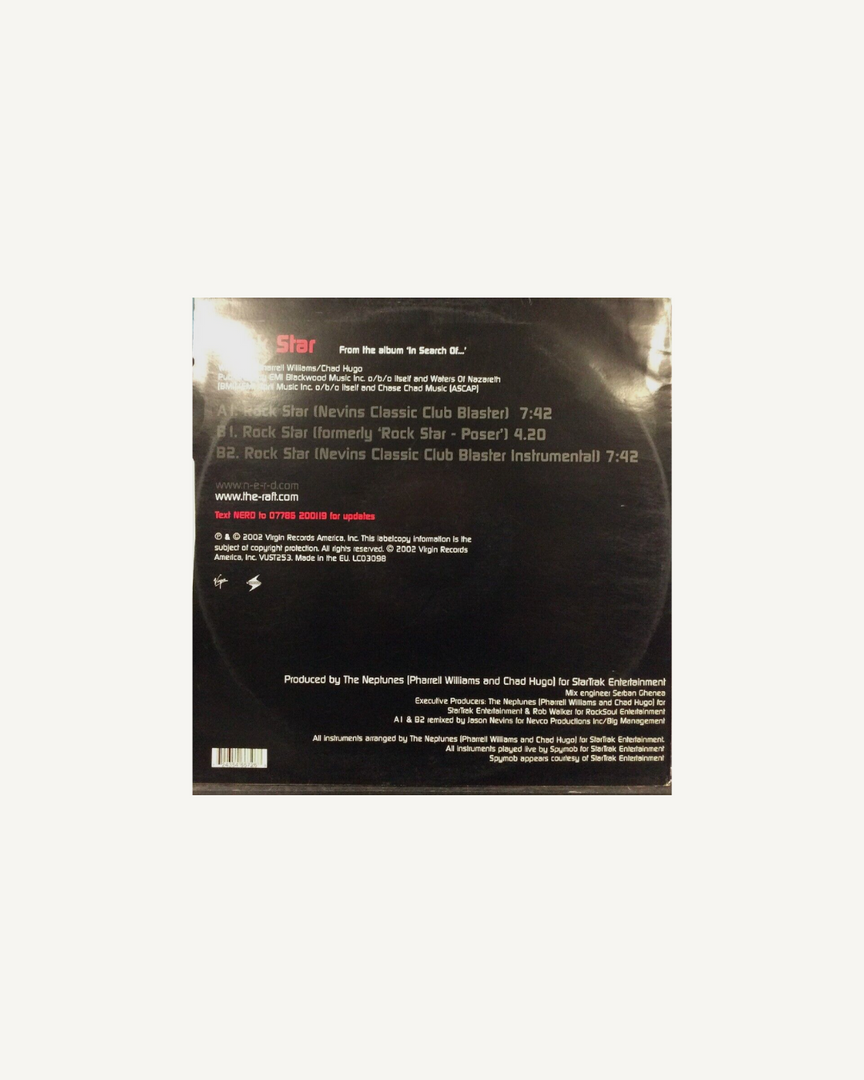 N*E*R*D- Rock Star (12" Single) UK 2002