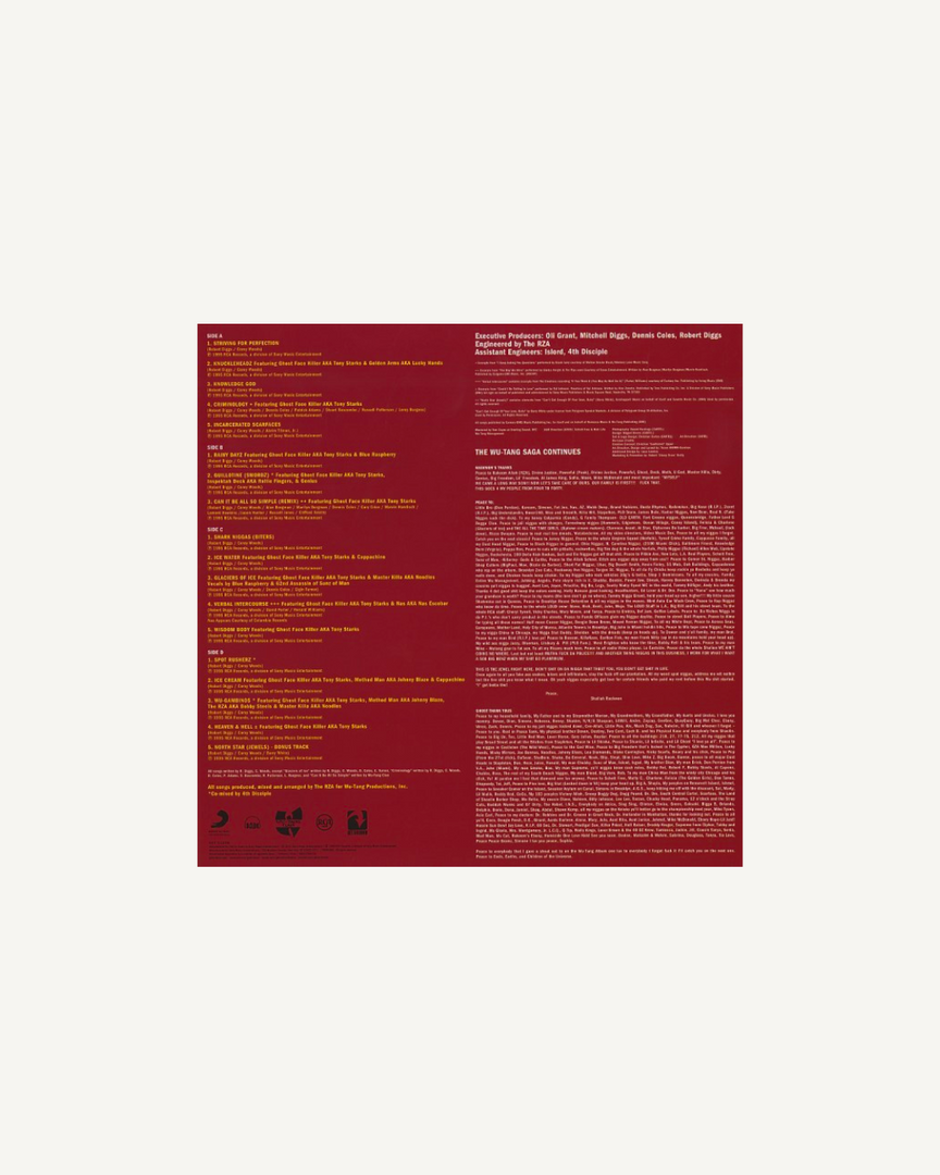Chef Raekwon – Only Built 4 Cuban Linx LP (Limited Edition Purple Translucent Vinyl) (Sealed)