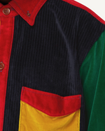 Load image into Gallery viewer, &#39;Notting Hill&#39; Velour Corduroy Patchwork Shirt
