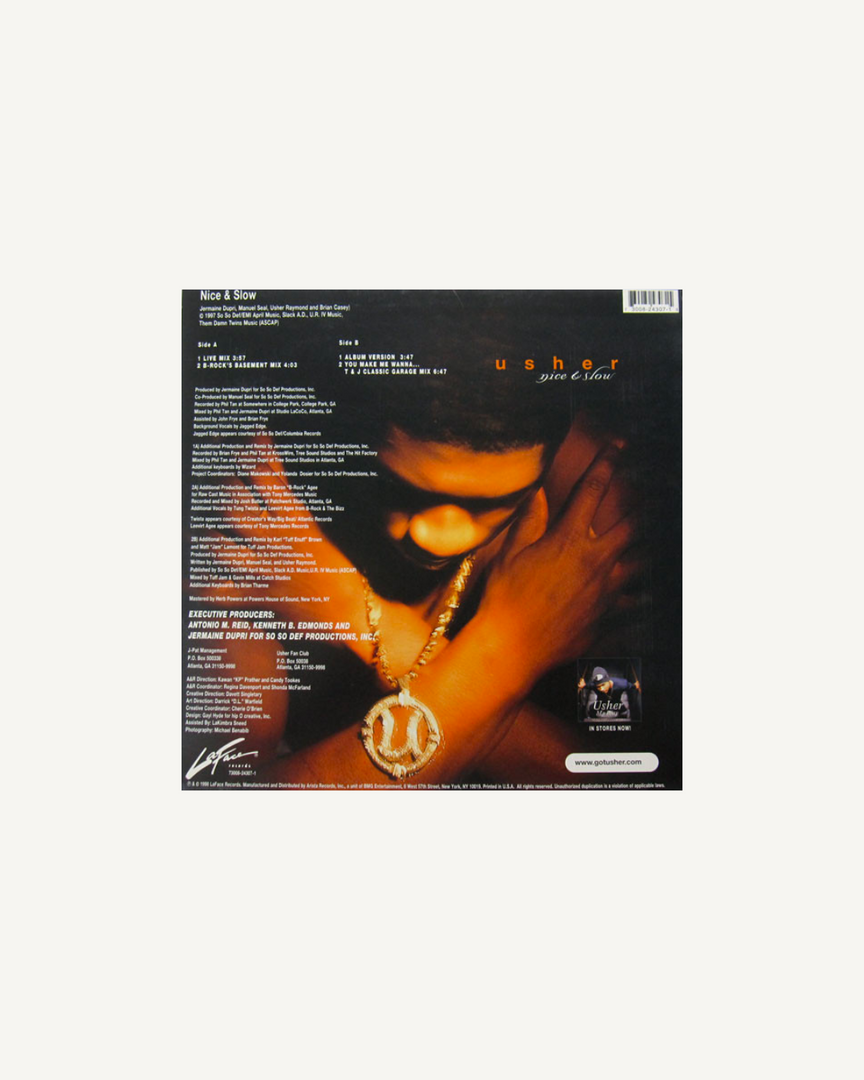 Usher – Nice & Slow (The Remixes) (12” Single), US 1998